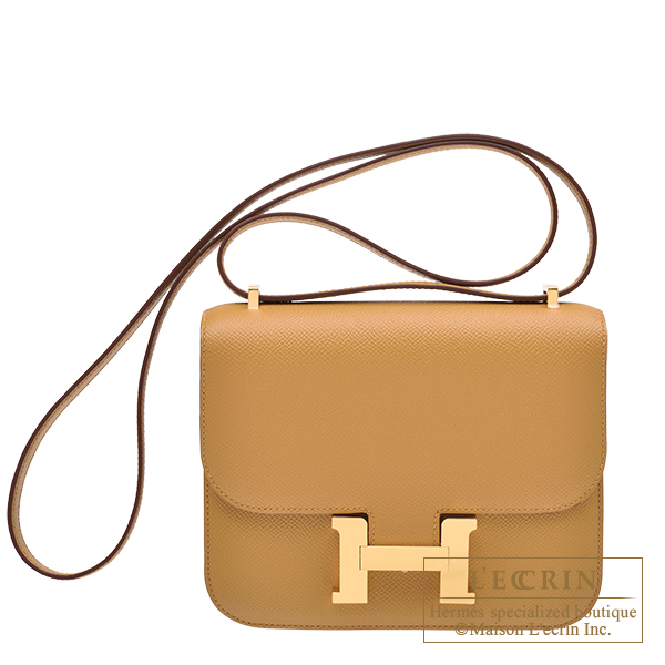Hermes Constance mini Mirror Sesame Epsom leather Gold hardware