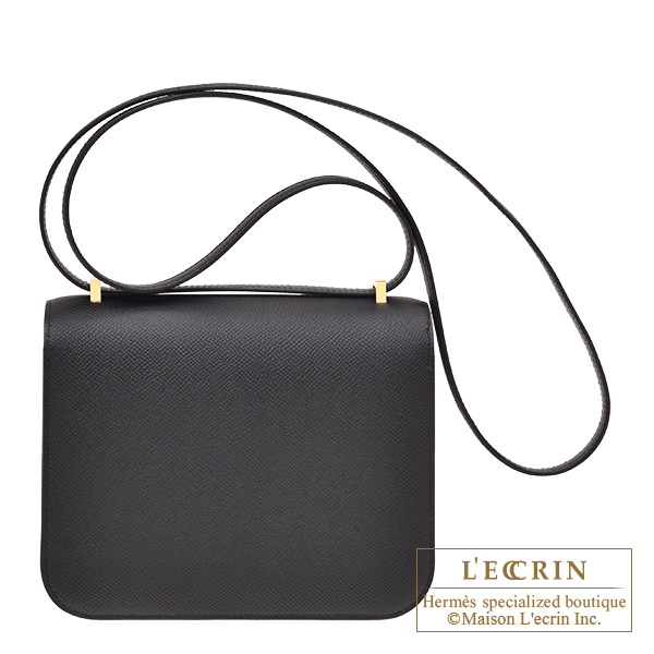 Hermes Constance mini Mirror Black Epsom leather Gold hardware