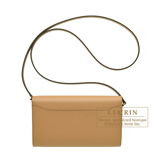Hermes Constance Long To Go Biscuit Epsom leather Gold hardware