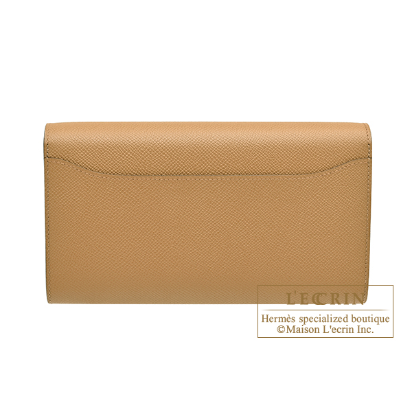 Hermes Constance Long To Go Biscuit Epsom leather Gold hardware