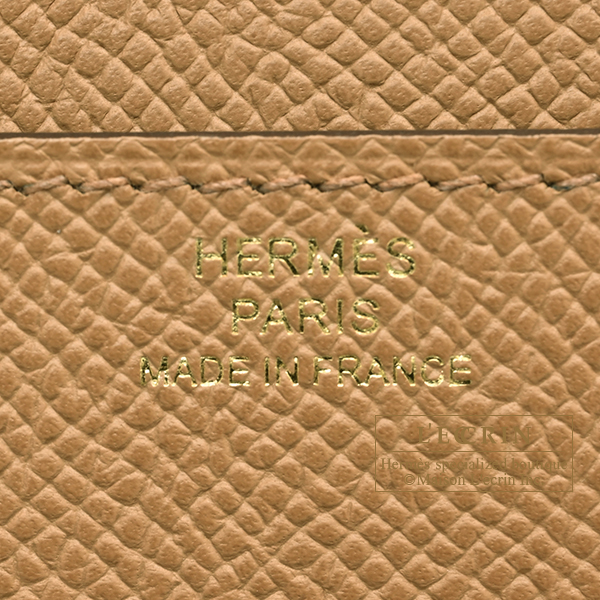 Hermes Constance Long To Go Biscuit Epsom leather Gold hardware