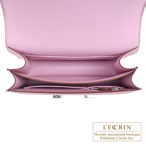Hermes Constance 3 mini Mirror Mauve sylvestre Epsom leather Silver hardware