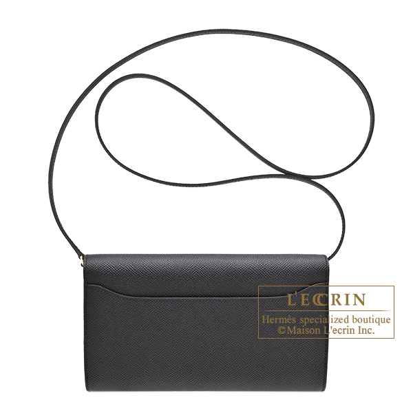 Hermes Constance Long To Go Black Epsom leather Gold hardware
