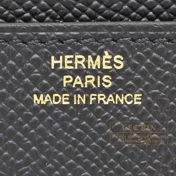 Hermes Constance Long To Go Black Epsom leather Gold hardware