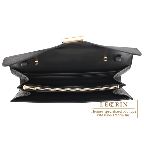 Hermes Constance Long To Go Black Epsom leather Gold hardware