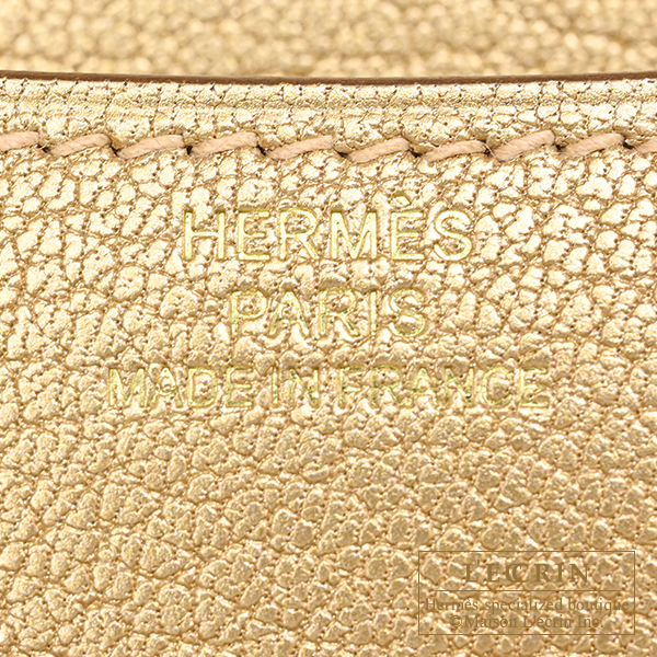 Hermes Constance mini Mirror Dore Chevre chamkila goatskin Champagne gold hardware