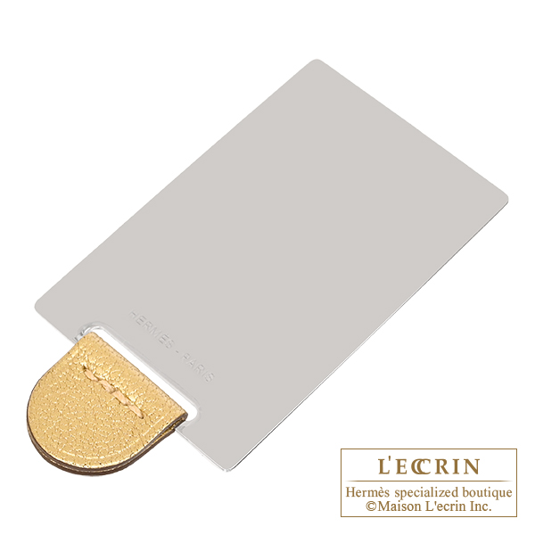 Hermes Constance mini Mirror Dore Chevre chamkila goatskin Champagne gold hardware