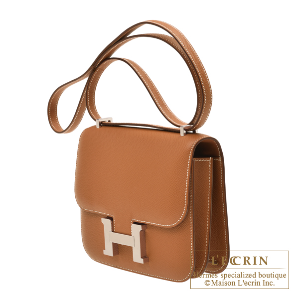 Hermes Constance mini Mirror Gold Epsom leather Silver hardware
