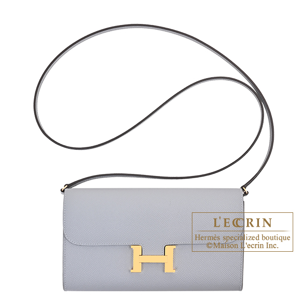 Hermes　Constance Long To Go　Gris pantin　Epsom leather　Gold hardware