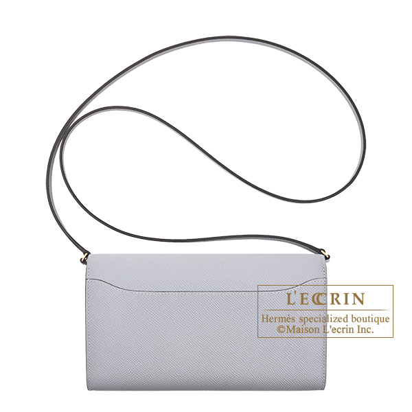Hermes Constance Long To Go Gris pantin Epsom leather Gold hardware