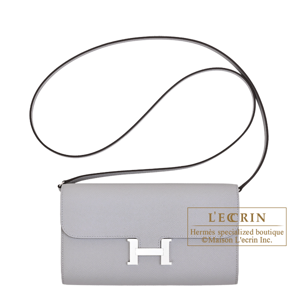 Hermes　Constance Long To Go　Blue glacier　Epsom leather　Silver hardware
