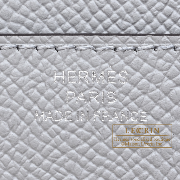 Hermes Constance Long To Go Blue glacier Epsom leather Silver hardware