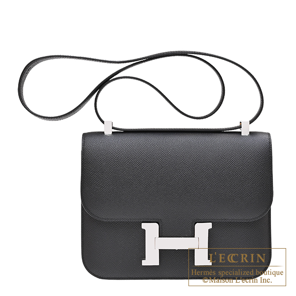 Hermes　Constance 1 24　Black　Epsom leather　Silver hardware