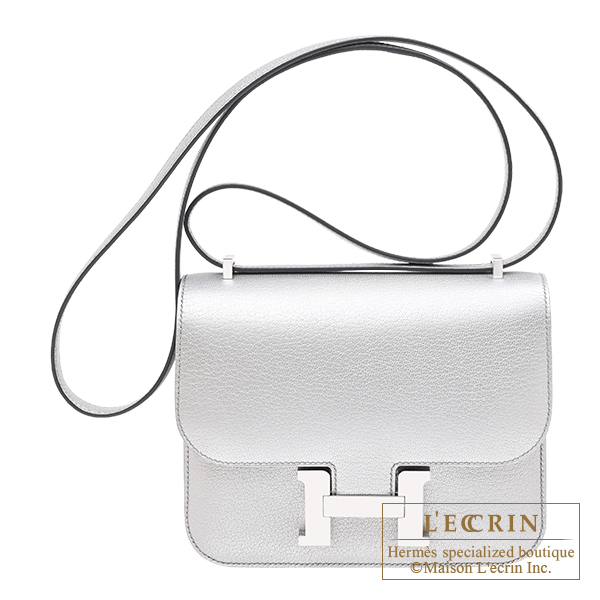 Hermes　Constance mini　Mirror　Argent　Chevre chamkila goatskin　Silver hardware