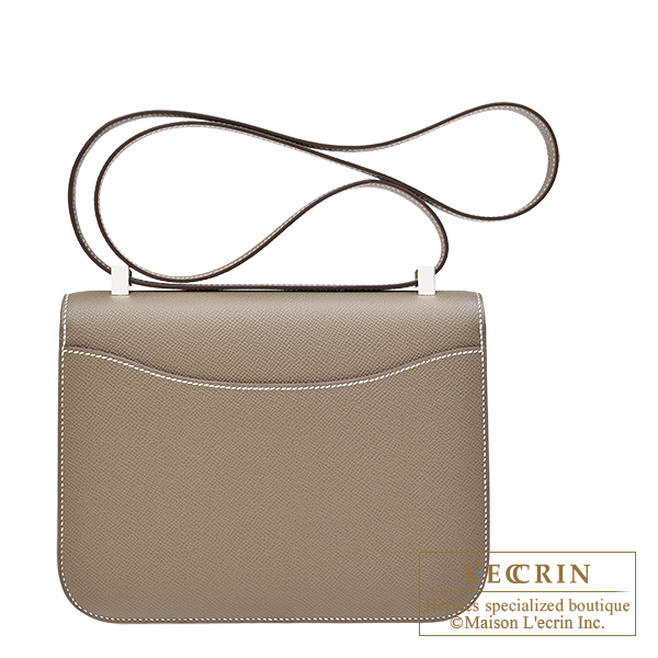 Hermes Constance 1 24 Etoupe grey Epsom leather Silver hardware