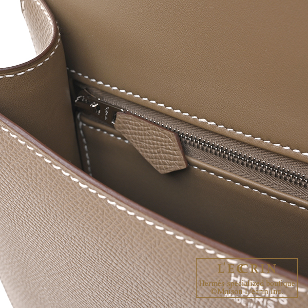 Hermes Constance 1 24 Etoupe grey Epsom leather Silver hardware