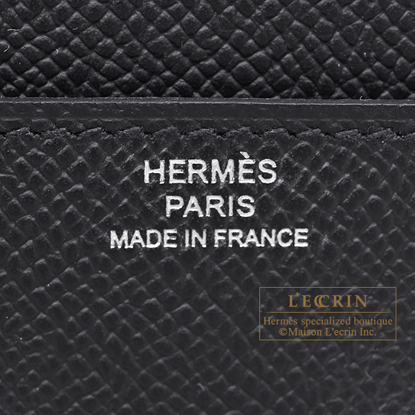 Hermes Constance Long To Go Black Epsom leather Silver hardware