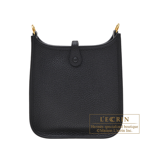 Hermes　Evelyne Amazon bag TPM　Black　Clemence leather　Gold hardware