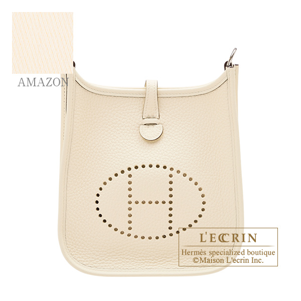 Hermes　Evelyne Amazon bag TPM　Nata　Clemence leather　Silver hardware　Bandouliere 111cm