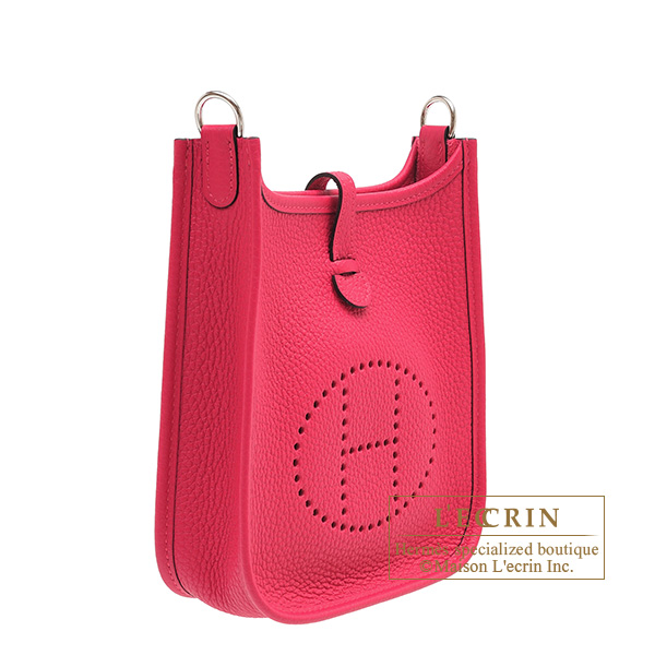 Hermes Mini Evelyne III TPM Bag Framboise Clemence Leather with Pallad –  Mightychic