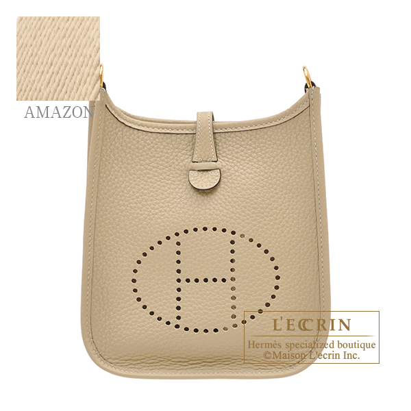 Hermes　Evelyne Amazon bag TPM　Trench　Clemence leather　Gold hardware　Bandouliere 111cm