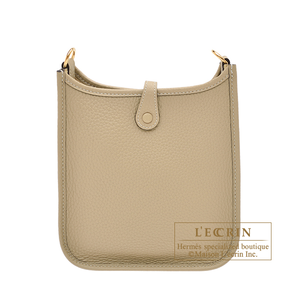 Hermes Mini Evelyne TPM Bag Black Clemence Leather with Gold Hardware