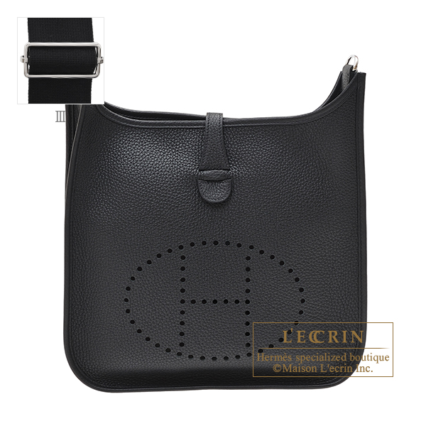 Replica Hermes Evelyne III 29 PM Bag In Black Clemence Leather