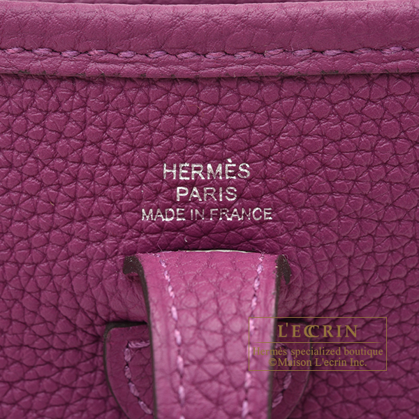 Hermes Mini Evelyne III TPM Anemone Maurice Leather Crossbody Bag