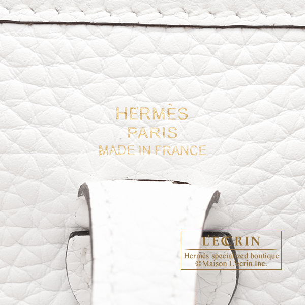 Hermes Mini Evelyne TPM Beton Crossbody Bag Gold Hardware Clemence Leather