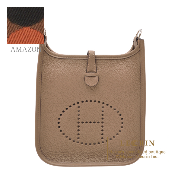 Hermes　Evelyne Amazon bag TPM　Beige de weimar/　Sangle Flipperball　Maurice leather　Silver hardware　Bandouliere 111cm