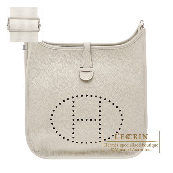 Hermes　Evelyne 3 bag PM　Beton　Clemence leather　Silver hardware