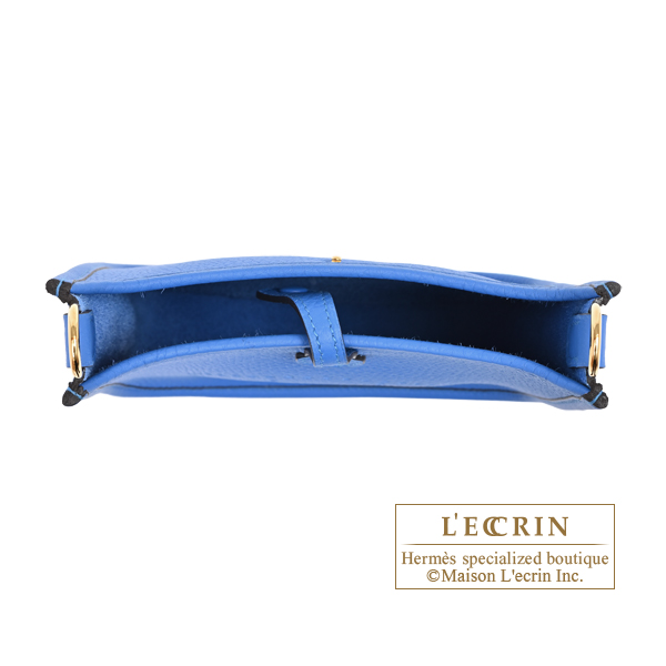 Hermes Evelyne Amazon bag TPM Blue hydra Clemence leather Gold hardware Bandouliere 111cm