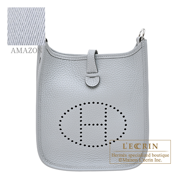 Hermes　Evelyne Amazon bag TPM　Gris pantin　Clemence leather　Silver hardware　Bandouliere 85cm