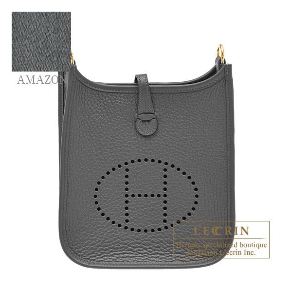 Hermes Evelyne Amazon bag TPM Vert mangrove Clemence leather Gold hardware Bandouliere 111cm