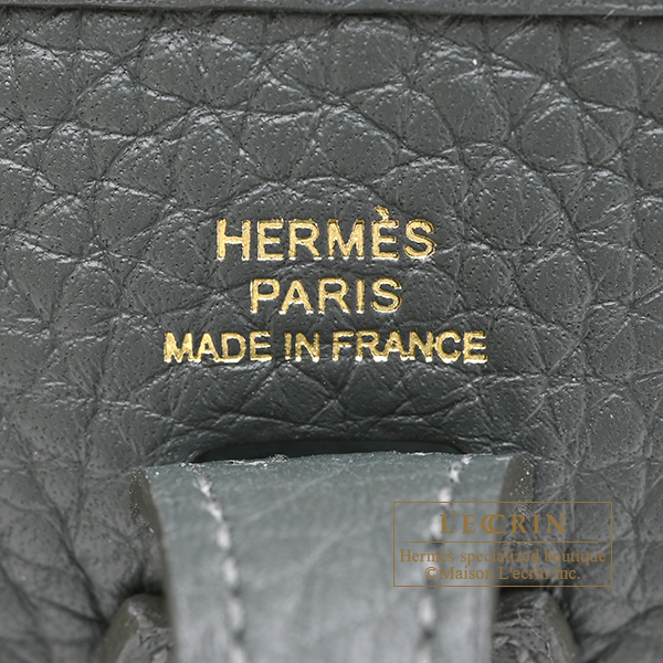 Hermes Evelyne Amazon bag TPM Vert mangrove Clemence leather Gold hardware Bandouliere 111cm