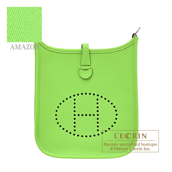 Hermes　Evelyne Amazon bag 16/TPM　Granny　Clemence leather　Silver hardware　Bandouliere 111cm