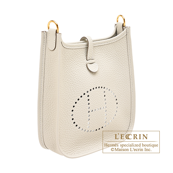 Hermes Evelyne Amazon bag TPM Craie Clemence leather Gold hardware Bandouliere 85cm
