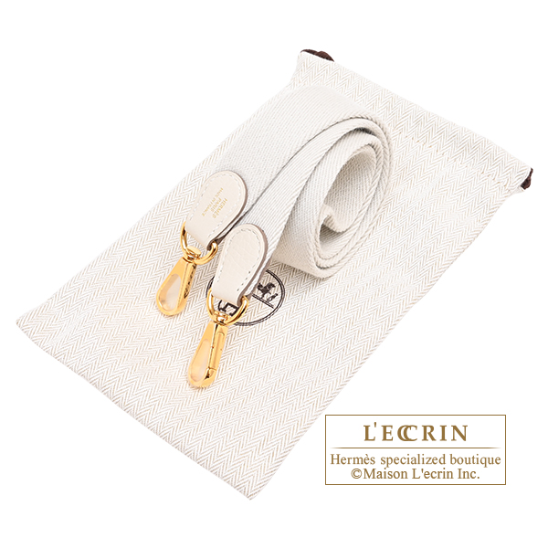 Hermes Evelyne Amazon bag TPM Craie Clemence leather Gold hardware Bandouliere 85cm