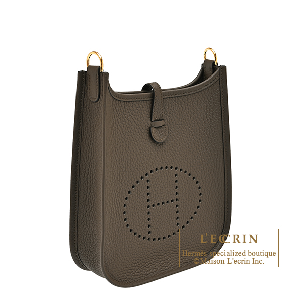 Hermes Evelyne Amazon bag 16/TPM Vert loden Clemence leather Gold hardware Bandouliere 111cm