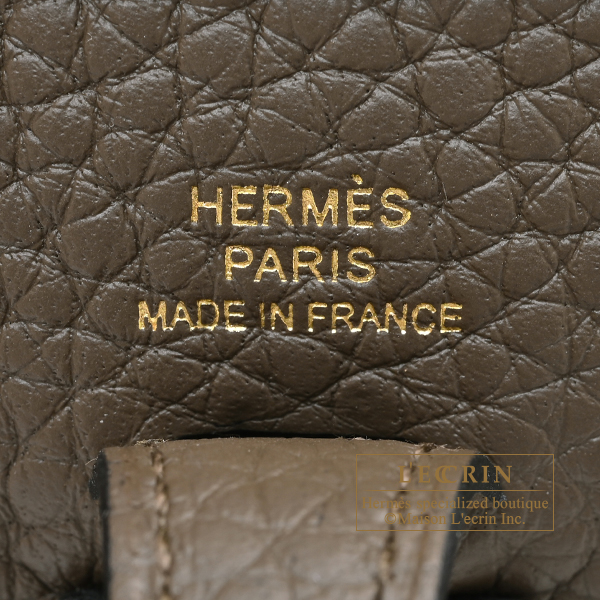 Hermes Evelyne Amazon bag 16/TPM Vert loden Clemence leather Gold hardware Bandouliere 111cm
