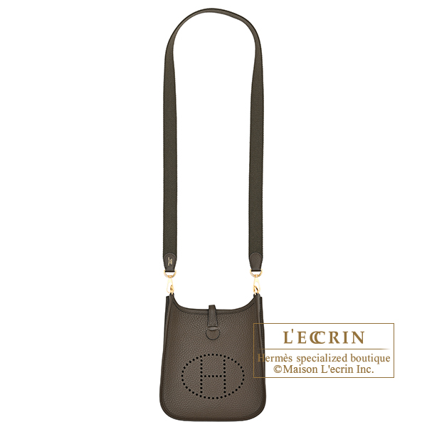 Hermes Evelyne Amazon bag 16/TPM Vert loden Clemence leather Gold hardware Bandouliere 111cm