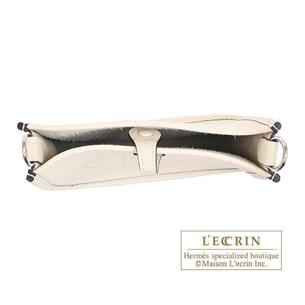 Hermes Evelyne Amazon bag TPM Cream Clemence leather Silver hardware Bandouliere 111cm