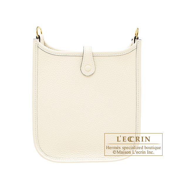 Hermes Evelyne Amazon bag TPM Cream Clemence leather Gold hardware Bandouliere 111cm