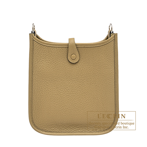 Hermes Evelyne Amazon bag TPM Dune Clemence leather Silver hardware Bandouliere 111cm