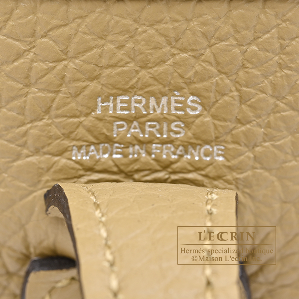 Hermes Evelyne Amazon bag TPM Dune Clemence leather Silver hardware Bandouliere 111cm