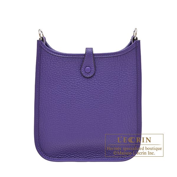 Hermes Evelyne Amazon bag 16/TPM Purple Clemence leather Silver hardware Bandouliere 111cm