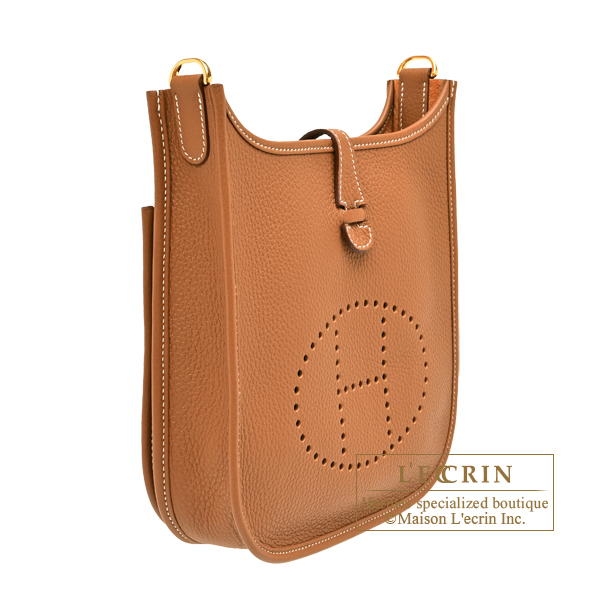 Hermes Evelyne 3 bag 23 Gold Clemence leather Gold hardware