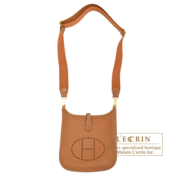Hermes Evelyne 3 bag 23 Gold Clemence leather Gold hardware