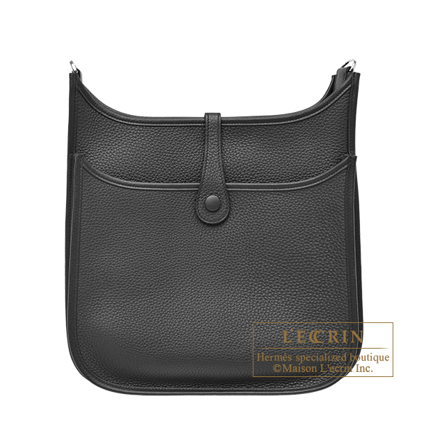 Hermes Evelyne 3 bag PM Caban Clemence leather Silver hardware