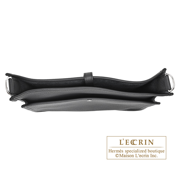 Hermes Evelyne 3 bag PM Caban Clemence leather Silver hardware